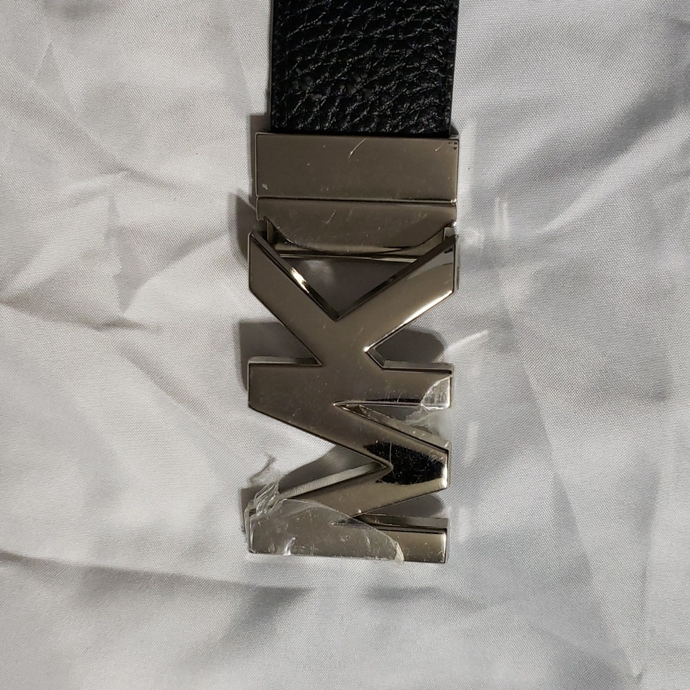 42-1/2 inch Pebble Black/Brown Reversible Synthetic Leather Belt